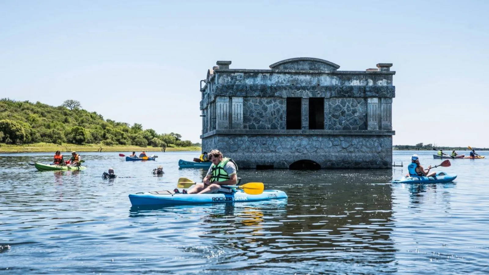 Buceo en el pueblo sumergido de El Salto, Dique Piedras Moras — Córdoba